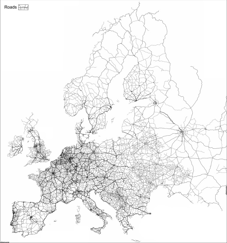 Główne połączenia drogowe Europy