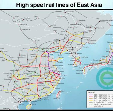 Linie kolei dużych prędkości we wschodniej Azji