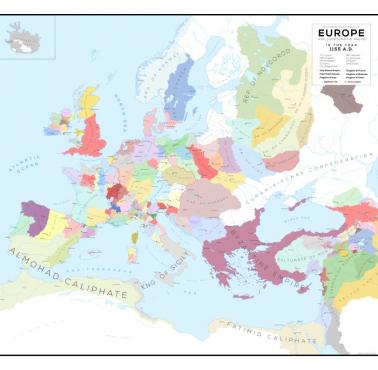 Europa i okolice w 1155 roku