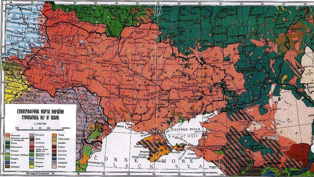 Ukraińska mapa etniczna z 1918 roku