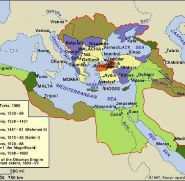 Największy zasięg Imperium Osmańskiego