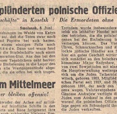 7 VI 1943r. "Litzmannstädter Zeitung" donosi,że : "Dwaj żydowscy kupcy Czerniak Samson Juliewicz i Chaim Mejer-otrzymali ...