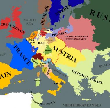 Europa 1740 w przededniu wojny o sukcesję austriacką