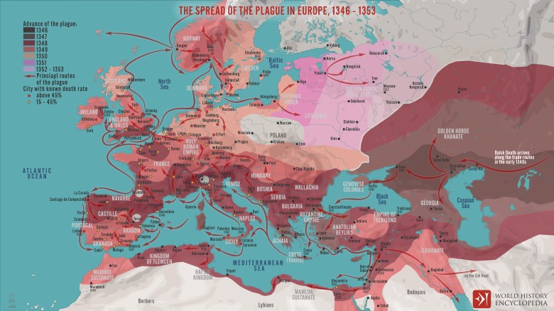 Rozprzestrzenianie się ospy w Europie