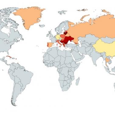 Kraje o przewidywanym spadku liczby ludności do 2050 roku