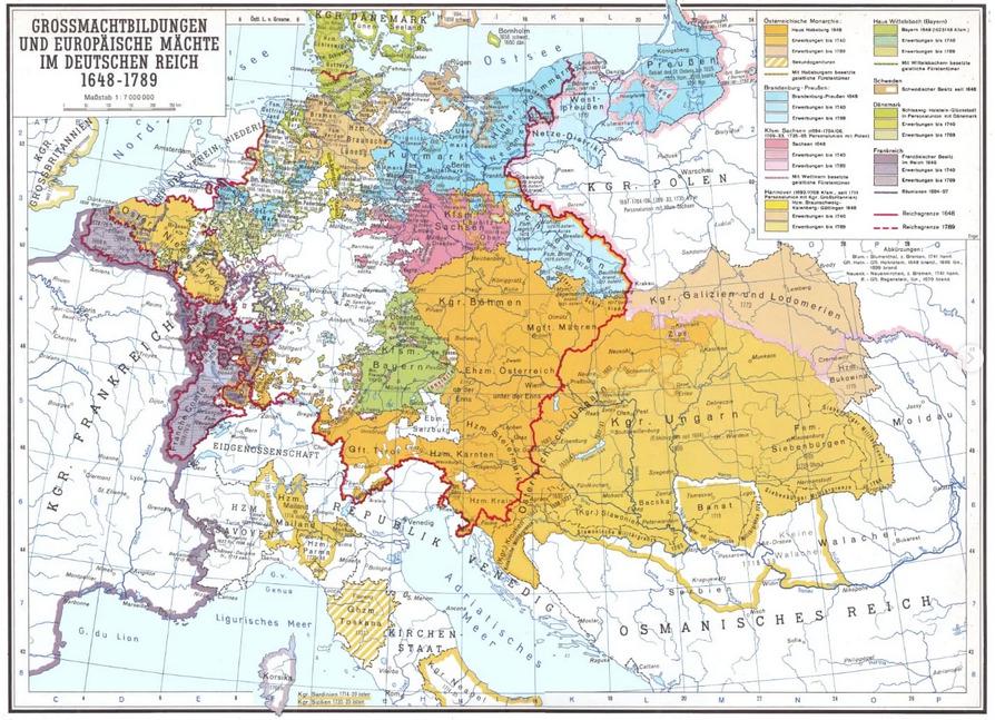 Ekspansja terytorialna państw niemieckich w Europie Środkowej w latach 1648-1789