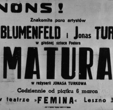 20 VI 1941 w "Warschauer Ghetto" powstała Sala Koncertowa i Żydowski Teatr "Femina