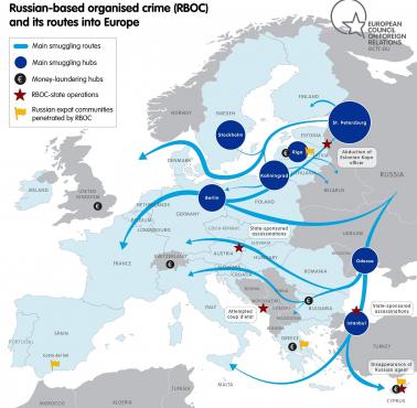 Rosyjskie związki mafijne w całej Europie