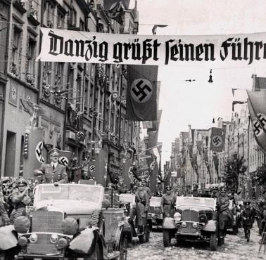 Niemcy witają Hitlera w Gdańsku, wrzesień 1939
