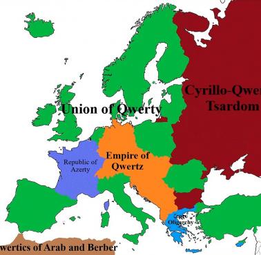 Układy klawiatury w Europie i okolicach