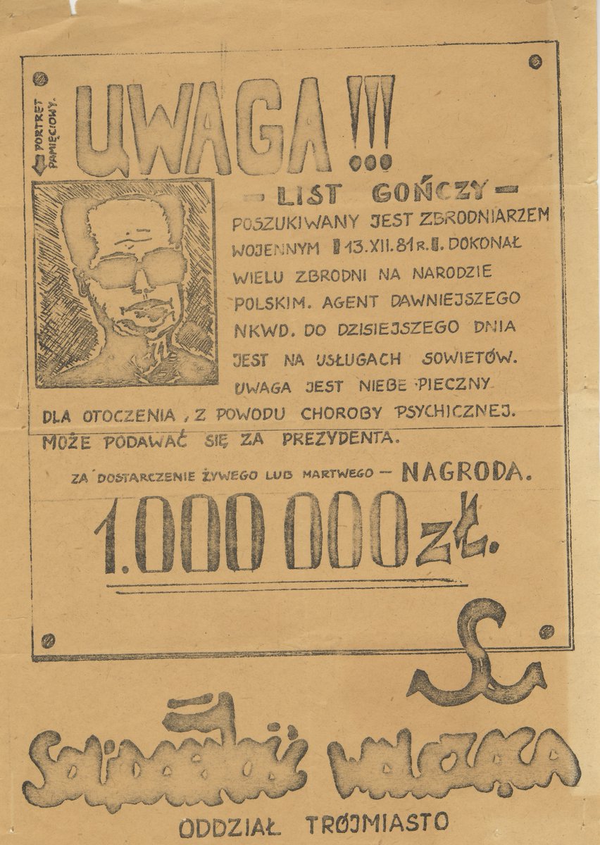 Plakat przeciwko telewizyjnemu show znanego pod nazwą okrągły stół