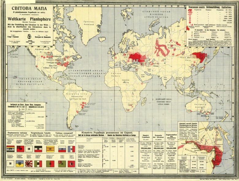 Ukraińcy na świecie w 1920 roku