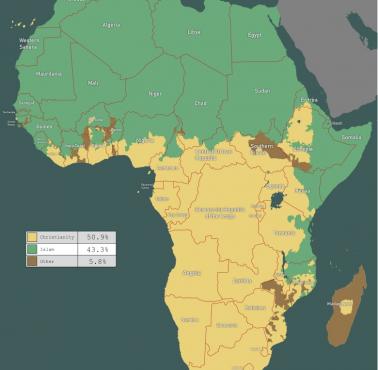 Mapa religijna Afryki