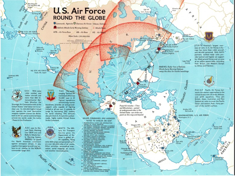 Era zimnej wojny - rozmieszczenie amerykańskich sił powietrznych