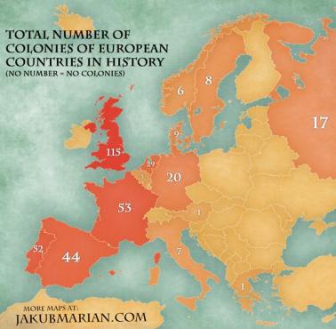 Liczba kolonii państw europejskich