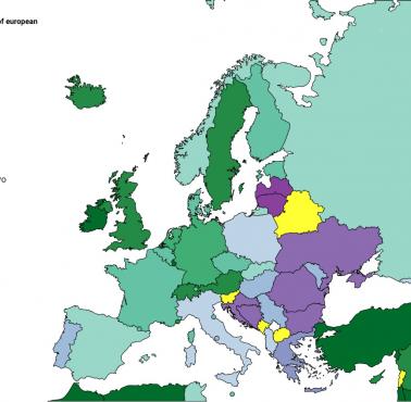 Wzrost liczby ludności w krajach europejskich - 2019