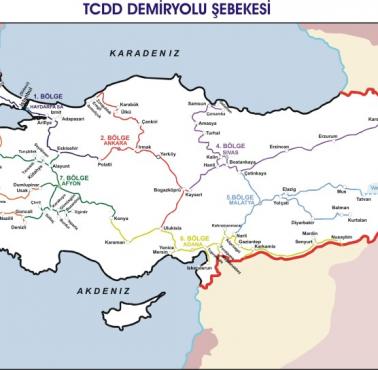 Linie kolejowe w Turcji