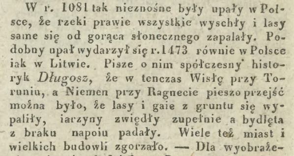 Długosz o ociepleniu klimatu