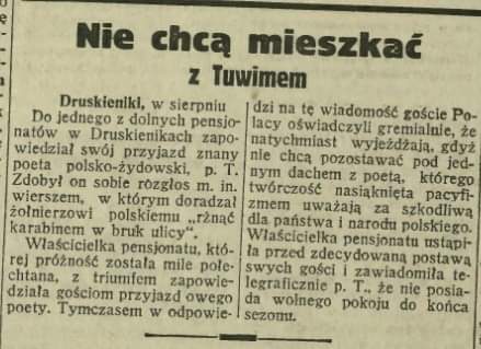 Nie chcą mieszkać z Tuwimem