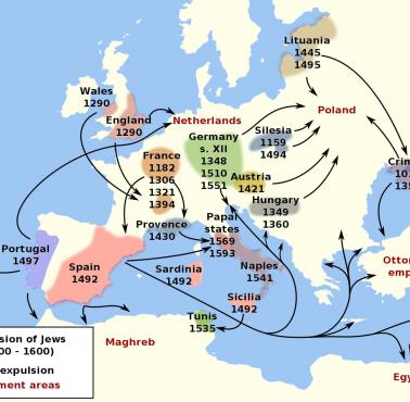 Wydalenie Żydów w Europie, 1100–1600