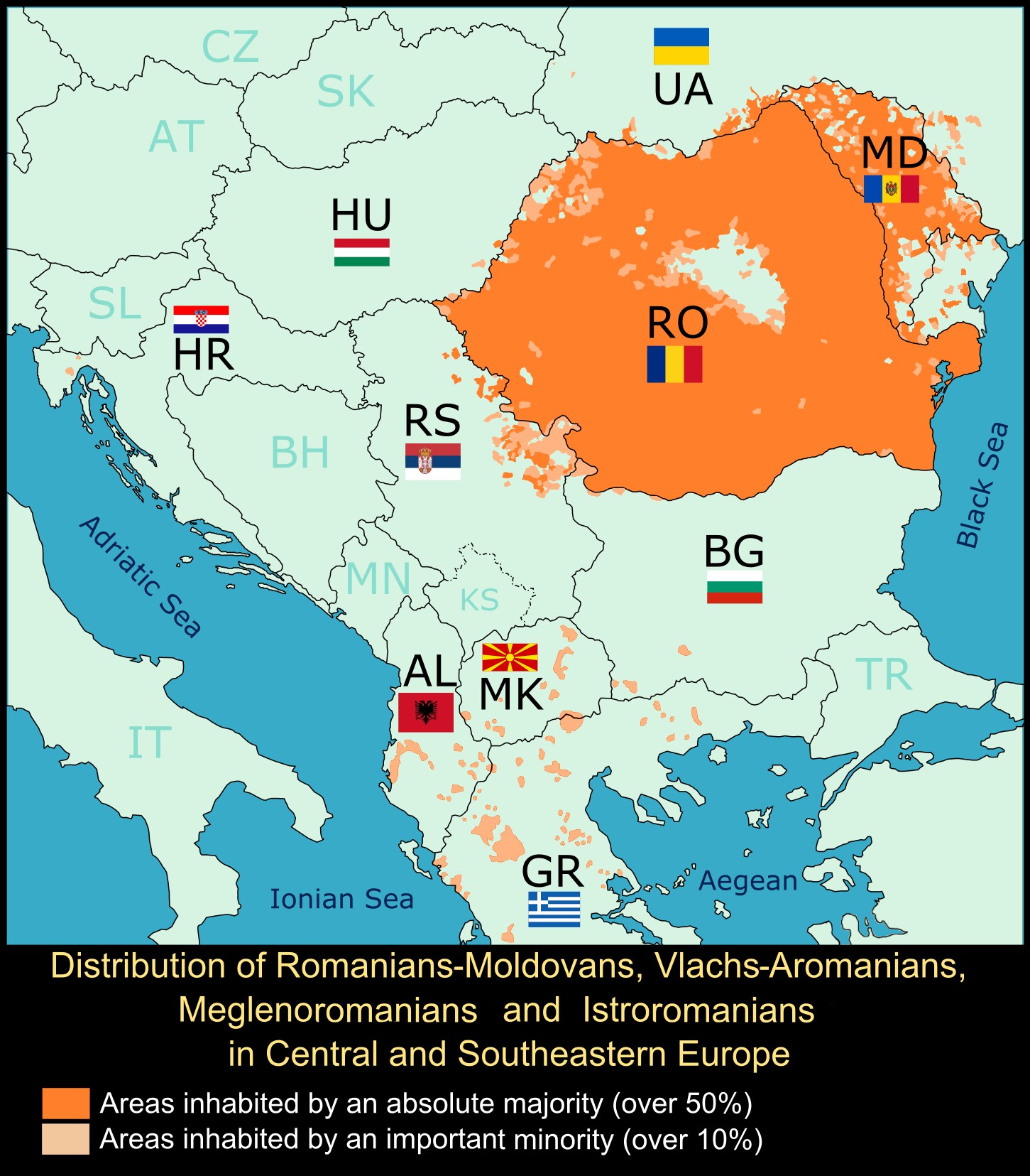 Ludy romańskojęzyczne na Bałkanach (potomkowie romanizowanych mieszkańców i rzymskich kolonistów)