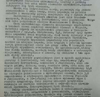 Ze sprawozdania polskiego MSW z X 1943 r.