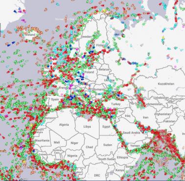 Mapa ruchu morskiego na żywo