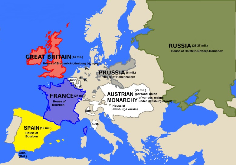 Europejskie mocarstwa w 1792 roku