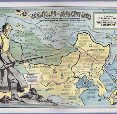 Rozbiory Chin: Wykrojona przez Rosjan Mongolia Zewnętrzna i Mandżukuo z 1936