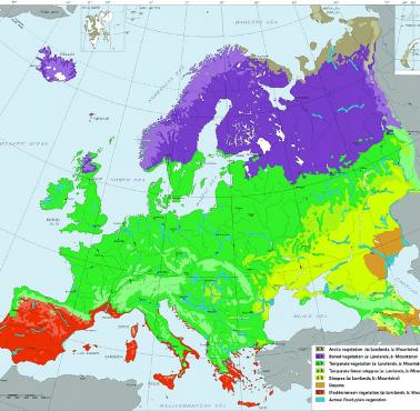 Okres wegetacyjny (strefy wegetacji) w Europie