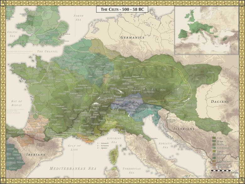 Ekspansja Celtów, 500 rok p.n.e. - 58 rok n.e.