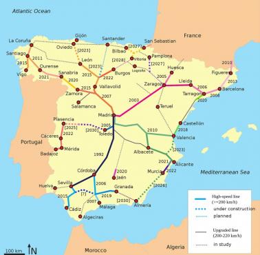 Sieć kolei dużych prędkości w Hiszpanii, AVE (Alta Velocidad Española)