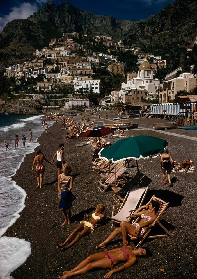 Plaża w Positano, Włochy