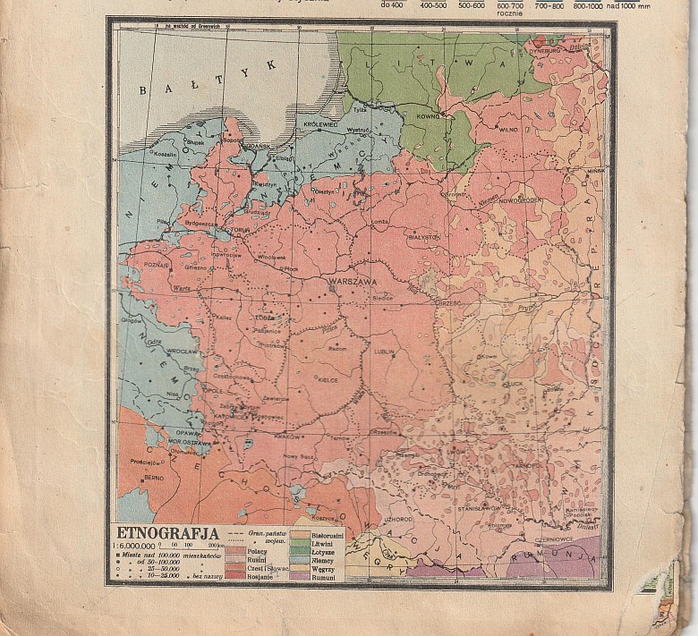 Etnograficzna mapa Polski z 1931 roku