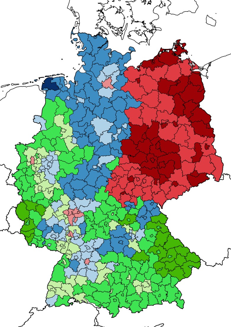 Dominujące religie w Niemczech, 2011