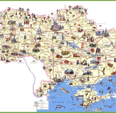 Mapa turystyczna Ukrainy