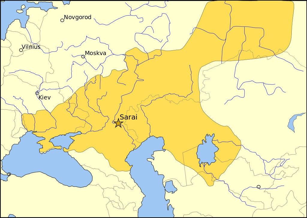 Złota Orda w 1389 roku ze stolicą w Saraiu