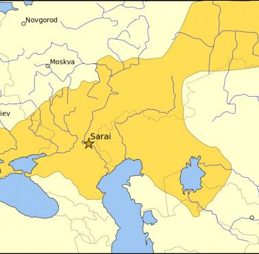 Złota Orda w 1389 roku ze stolicą w Saraiu