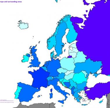 Ludność muzułmańska w Europie (Pew Research 2011-2017)