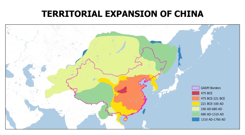 Ekspansja terytorialna Chin od 1000 roku p.n.e. (animacja)