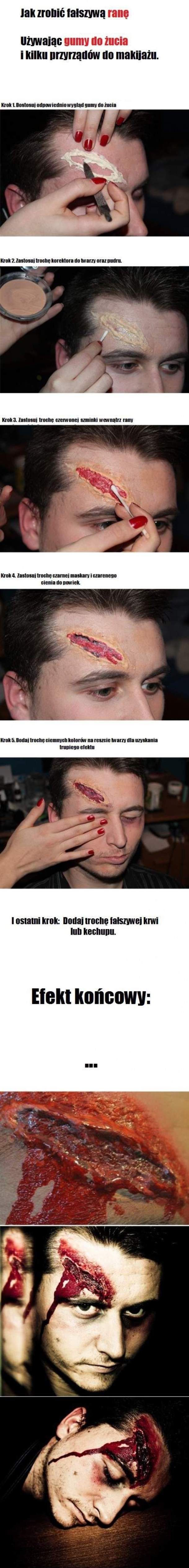 Jak zrobić fałszywą ranę?