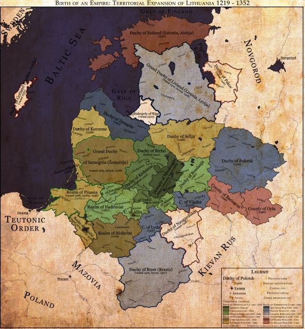 Ekspansja terytorialna Litwy 1219–1352