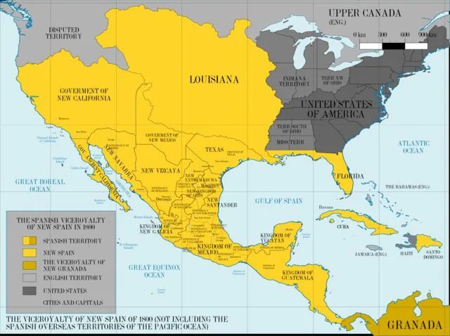 Kolonie w Ameryce Północnej w 1800 roku