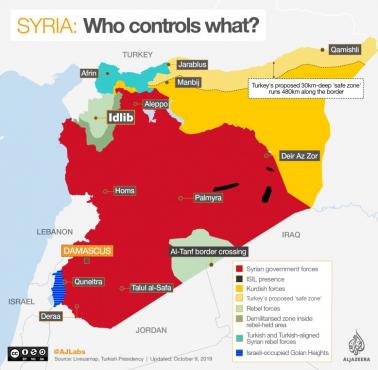 Syria, stan na 11 października 2019 roku