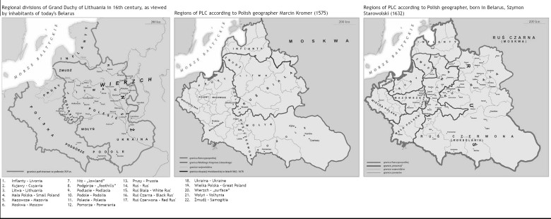 Regiony Rzeczypospolitej Obojga Narodów w XVI i XVII wieku