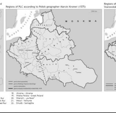 Regiony Rzeczypospolitej Obojga Narodów w XVI i XVII wieku