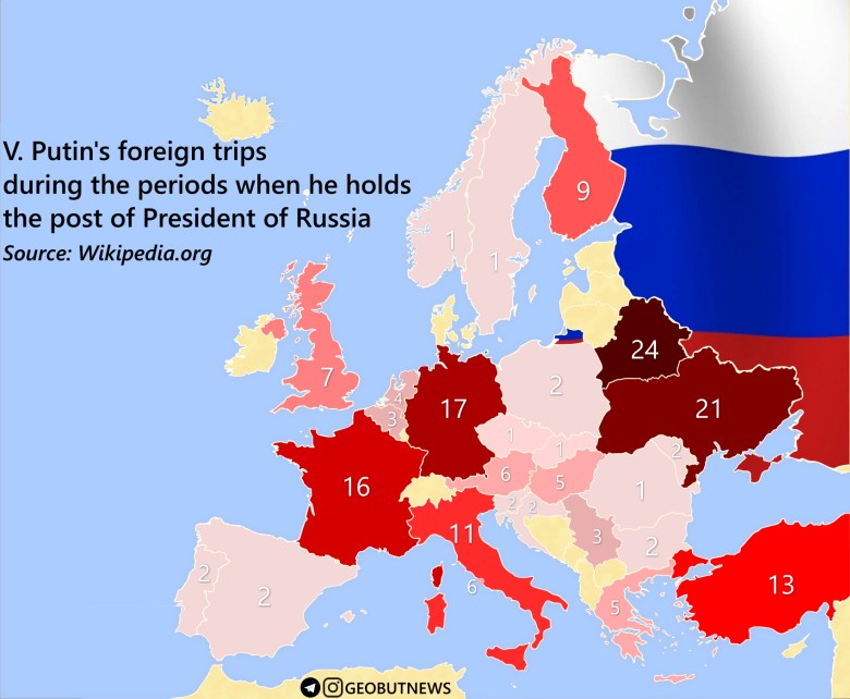Wyjazdy zagraniczne Putina