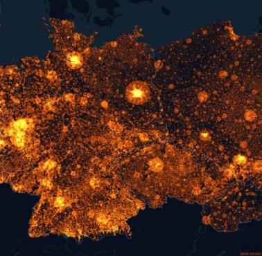 Mapa ludności - Niemcy, Polska ...