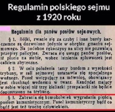 Regulamin polskiego Sejmu z 1920 roku