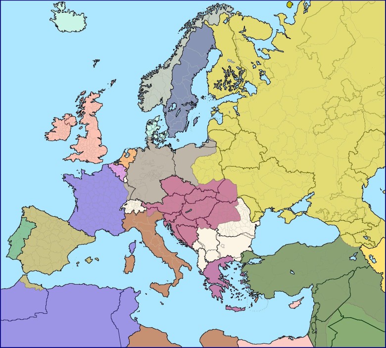Granice w Europie w 1914 i 2019 roku